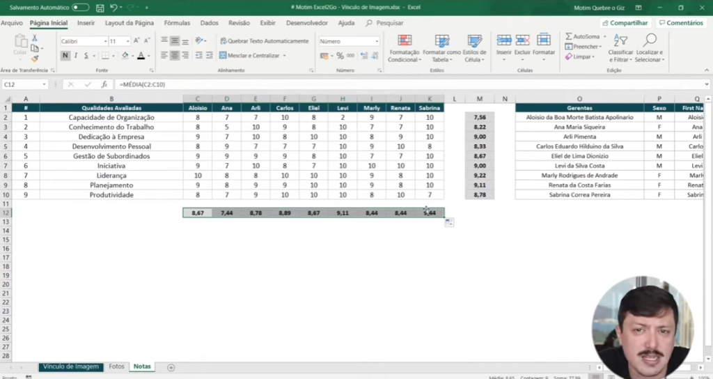 Vínculo de Imagem no Excel