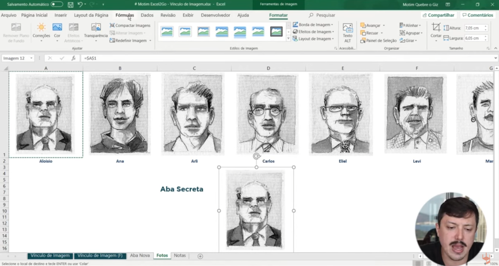Vínculo de Imagem no Excel