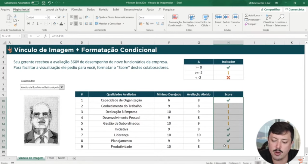 Vínculo de Imagem no Excel