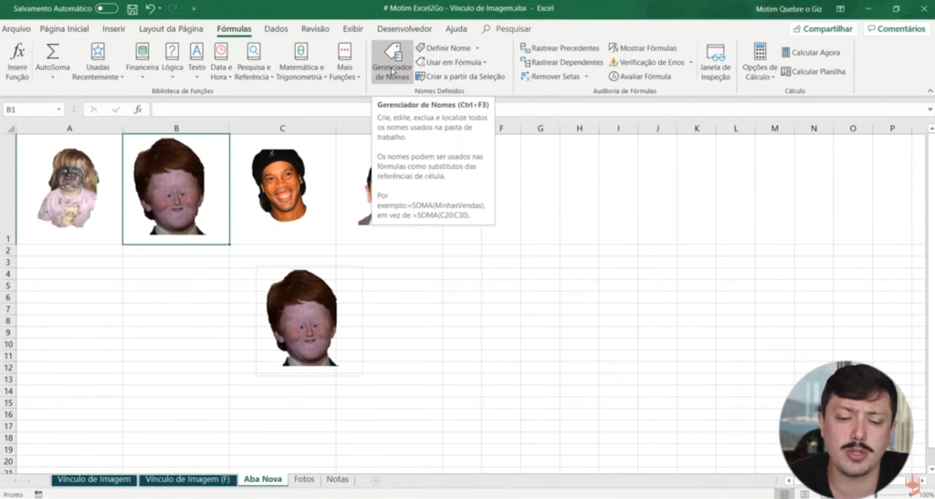 Vínculo de Imagem no Excel