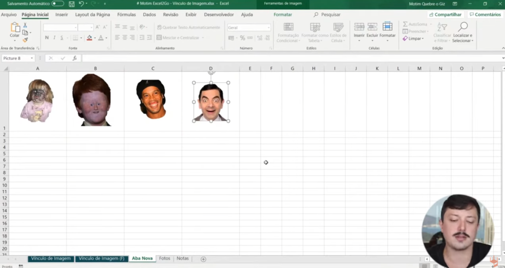 Vínculo de Imagem no Excel