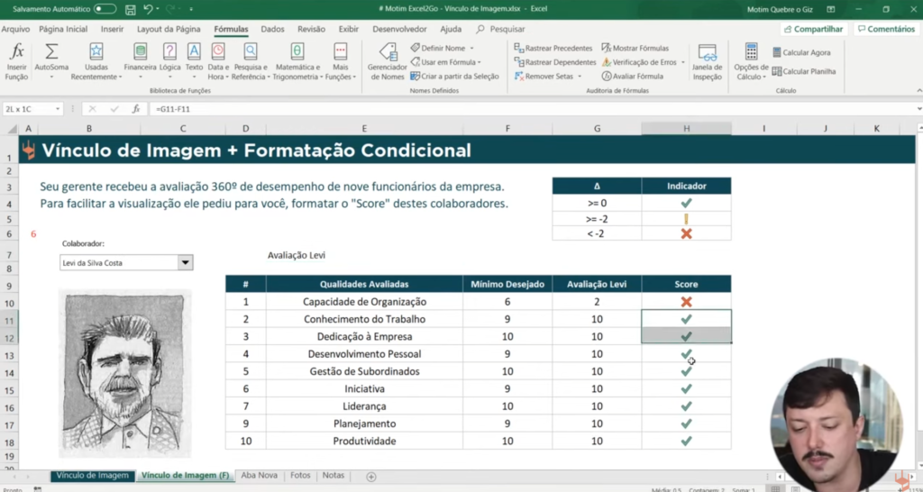 Vínculo de Imagem no Excel
